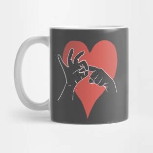 Love gesture - naughty valentines gift rude - dark colours Mug